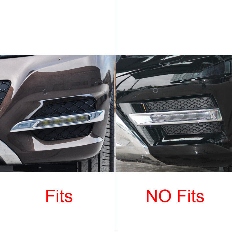 6-piece set of chrome-plated front fog light grille covers for Mercedes-Benz X204 GLK350 13-15
