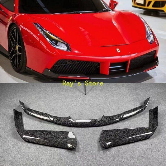 Forge carbon fiber front bumper splitter diffuser lip for Ferrari for 488 Spider GTB