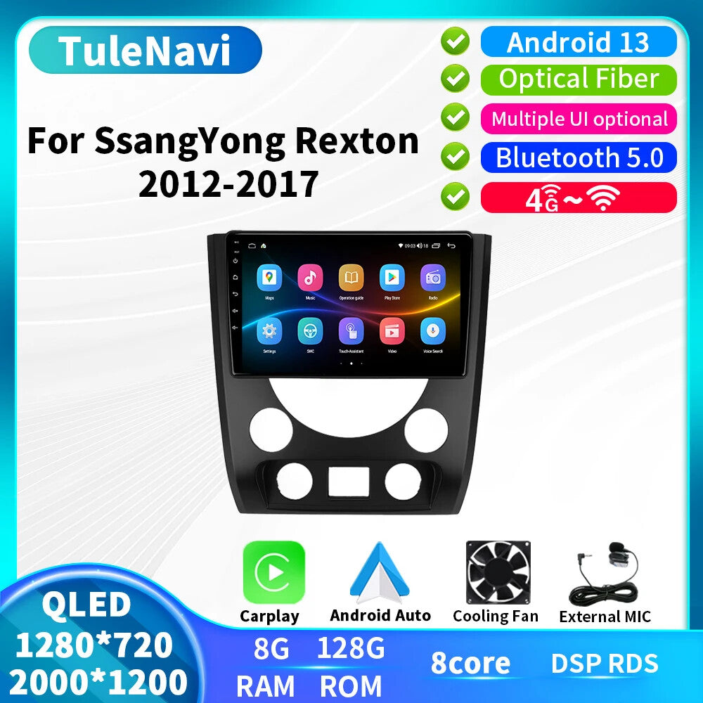 for SsangYong for Rexton Y290 III 3 2012-2017 Carplay Car Radio GPS Player Screen