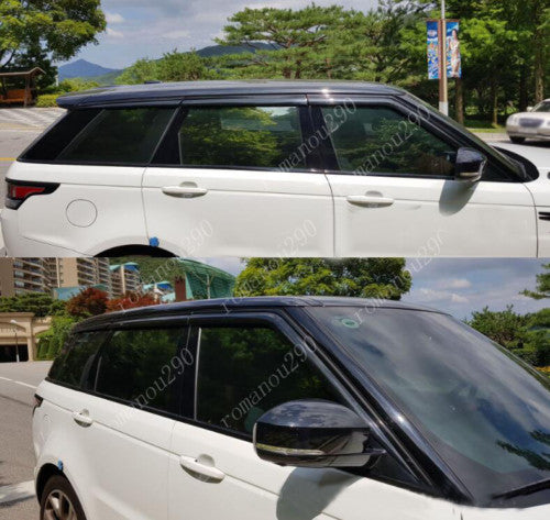 Black Window Visor Vent Sun Rain Guard for Land Rover for Range Rover Sport 2014-20