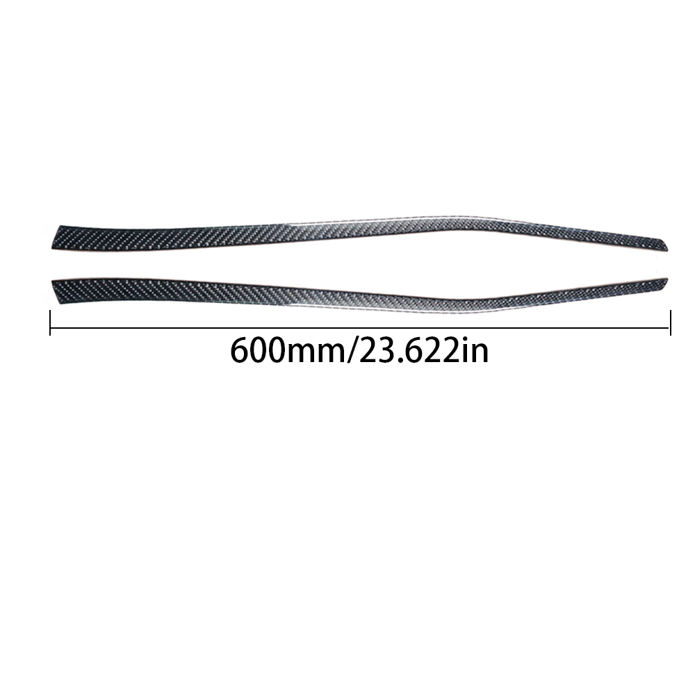 2Pcs Carbon Fiber Center Console Strips Cover Trim Decor for Suzuki Grand Vitara