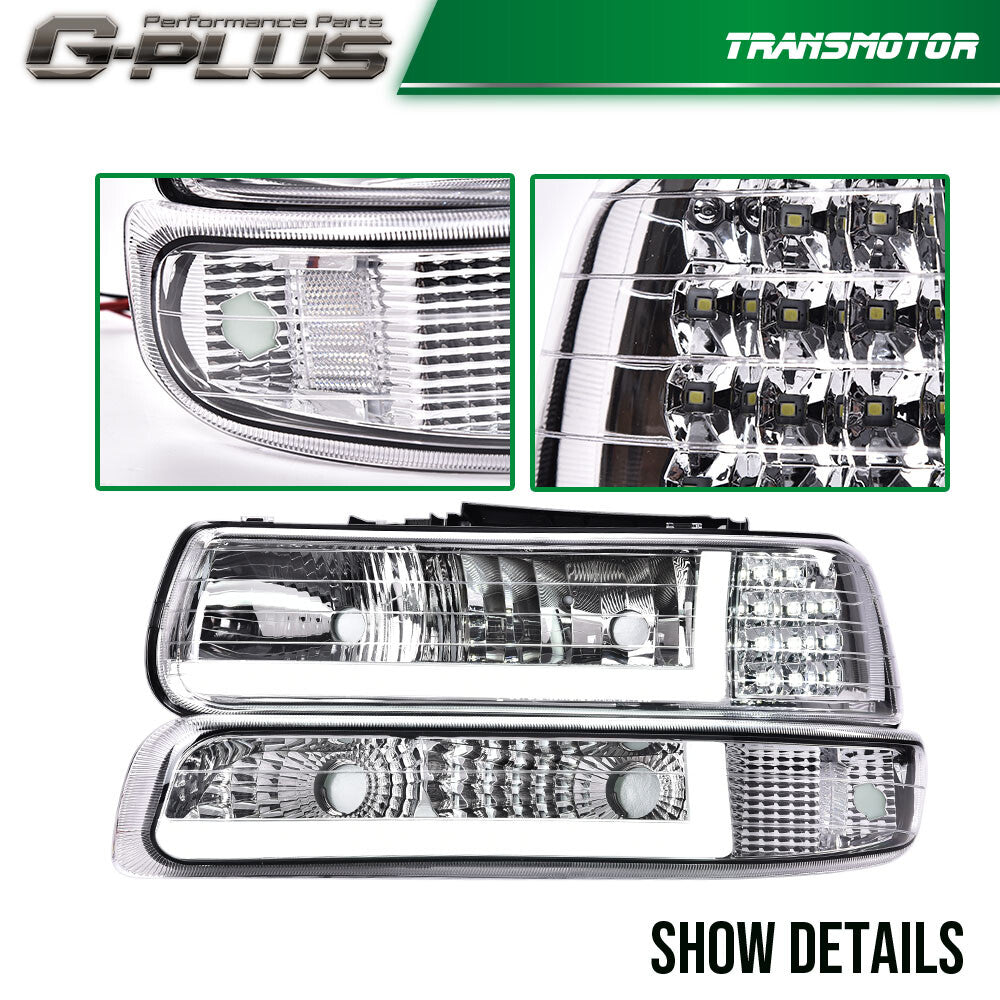 [LED DRL] 99-02 Silverado 1500 2500 Golden Yellow + Diamond Gold