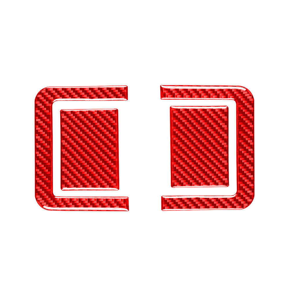 4¢ªR¨¹cksitzverstellung Panel Cover Trim f¨¹r for Toyota Tundra 14-21 Kohlefaser Rot