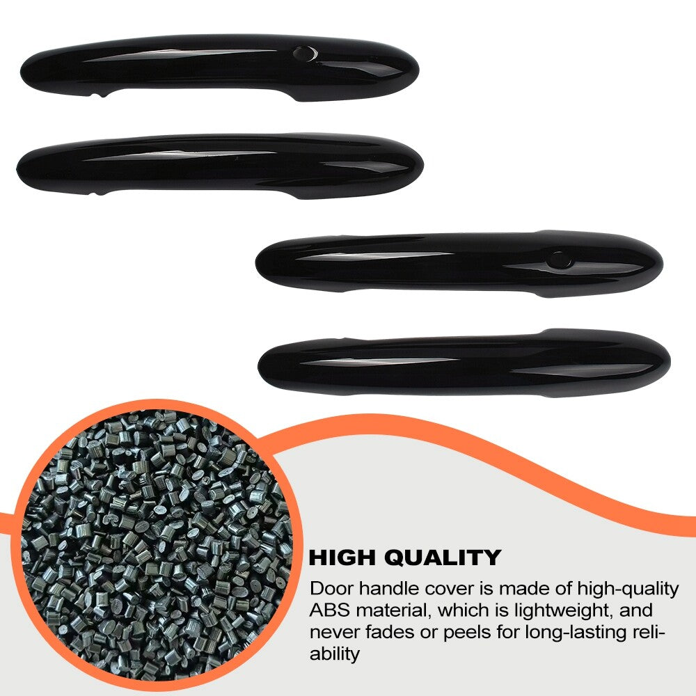 4x Glossy Black Car Door Handle Covers w/Hole for BMW for Mini F54 F55 F56 F60