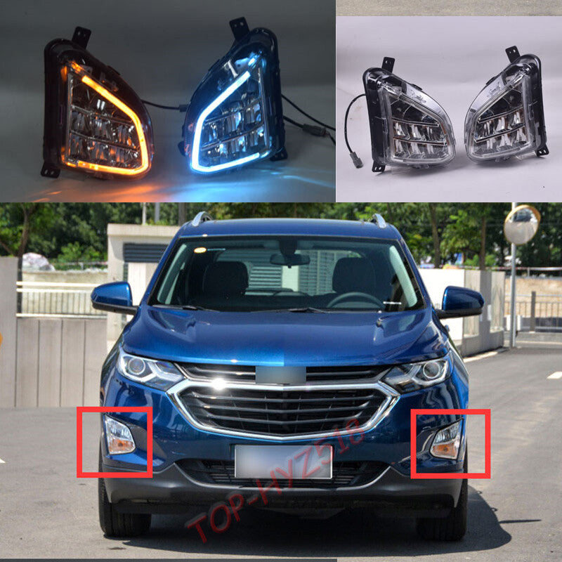 for Chevrolet Equinox 2018-2020 LED Daytime Running Light Fog Light 3 Color