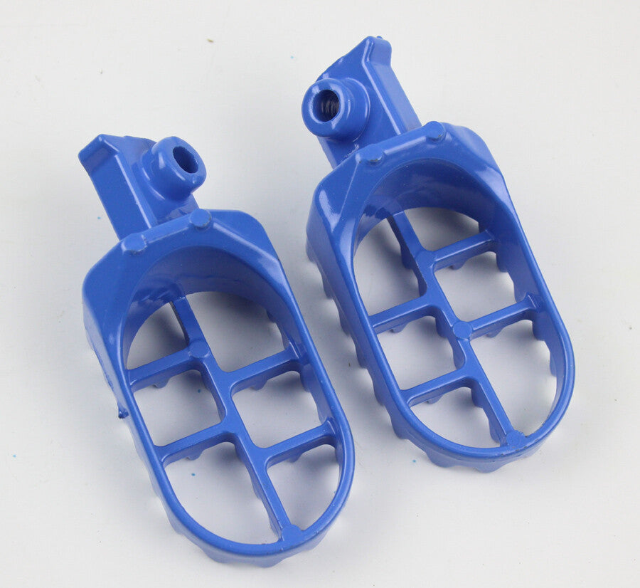 Blue Alu Foot Pegs for Honda CRF50 70 80 CRF100F XR50F Bikes SSR SDG Footrests