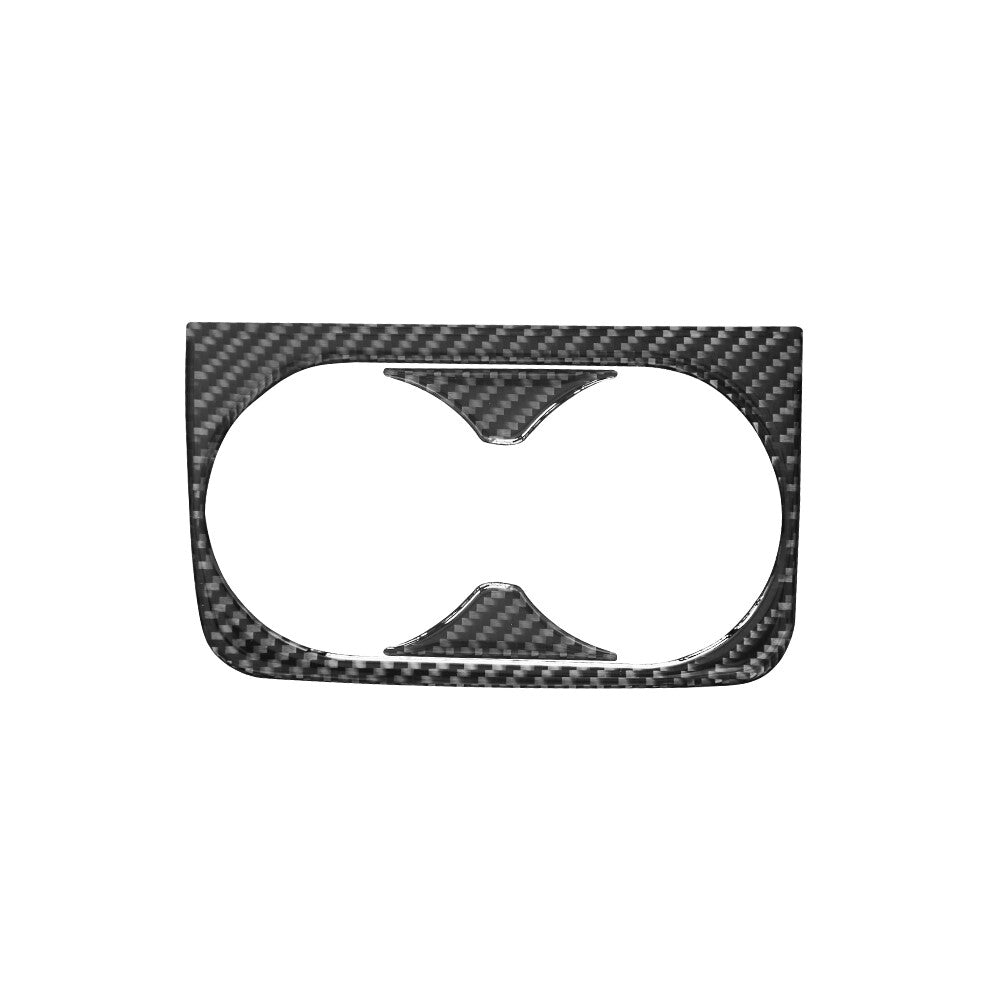 3X Carbon Fiber Rear Armrest Cup Holder Cover Trim for Ford Ranger 2019-2022