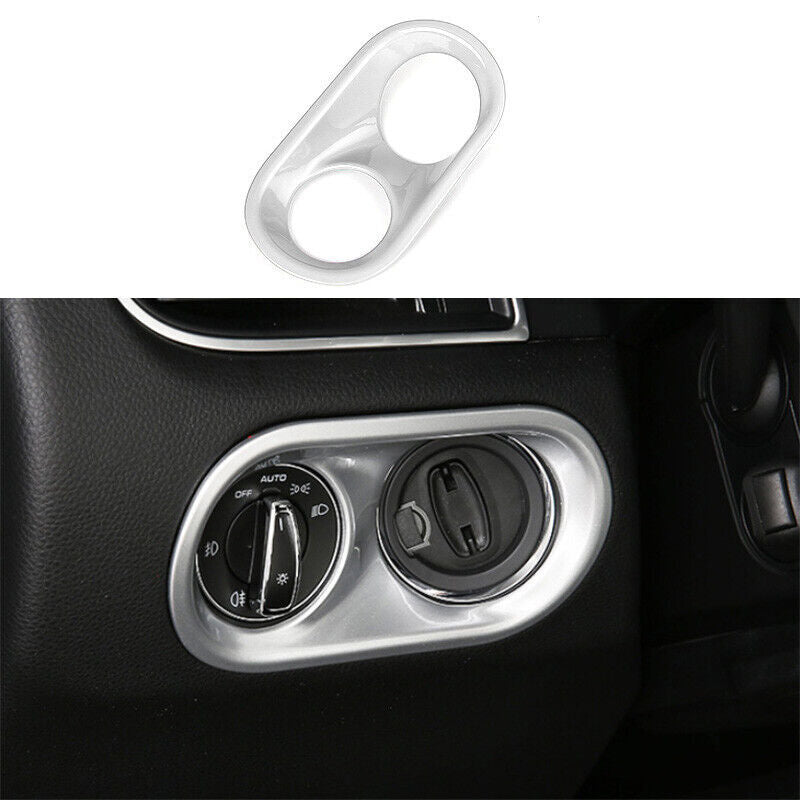 Silver headlight switch button protective cover suitable for Porsche Macan 2014 - 2020