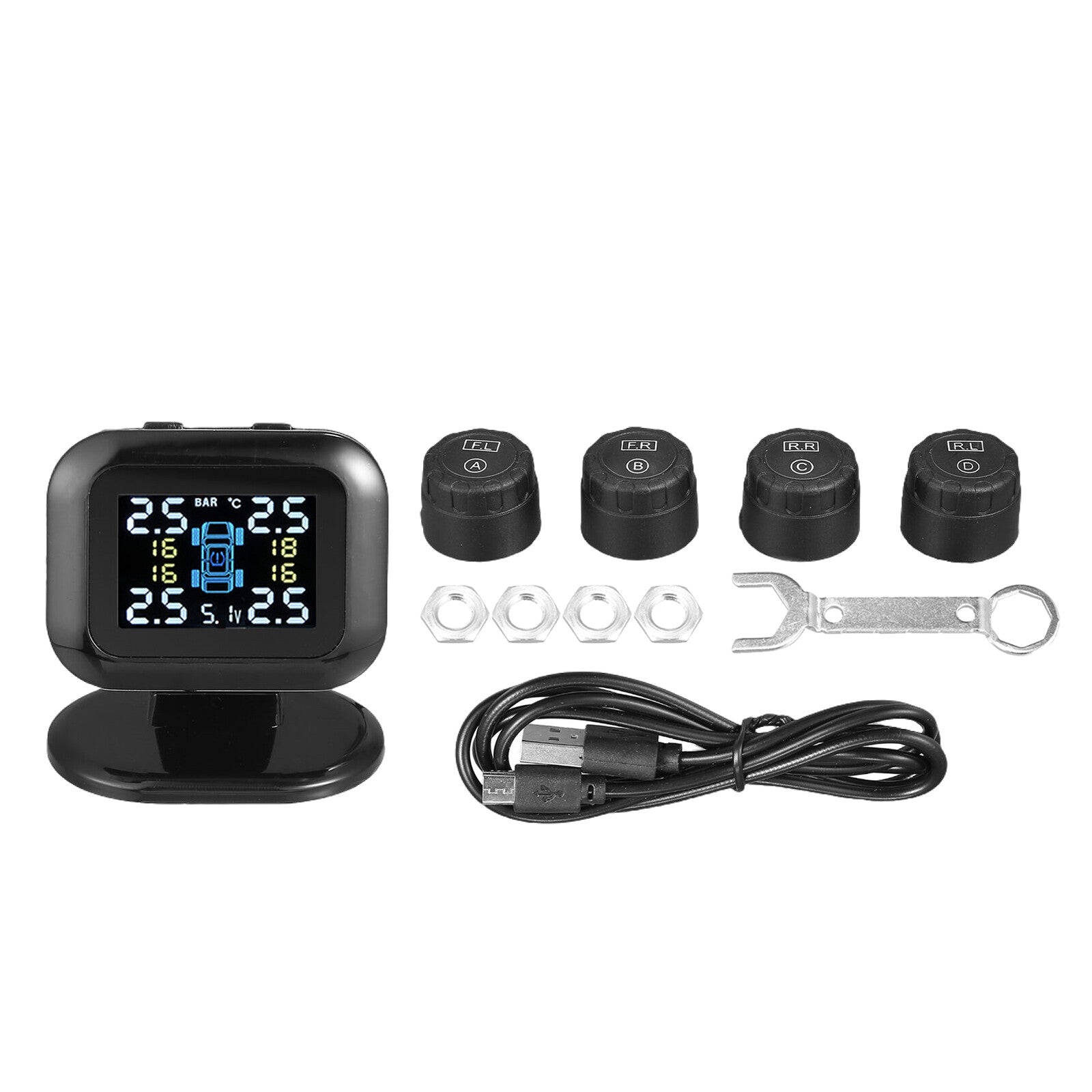 Tire Pressure Monitoring System Kit with 4 TPMS Sensors - TPMS Tire Pressure Monitor
