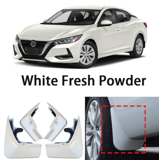 for Nissan Sentra 2020-2024 ABS White Fresh Powder Mud Flaps Splash Saftguard 4X