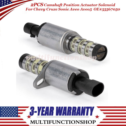 2PCS Camshaft Position Actuator Solenoid for Chevy for Cruze Sonic Aveo Aveo5 09-18