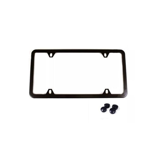 Car license plate frame cover cap, trunk 4-hole ultra-thin black, suitable for Buick .