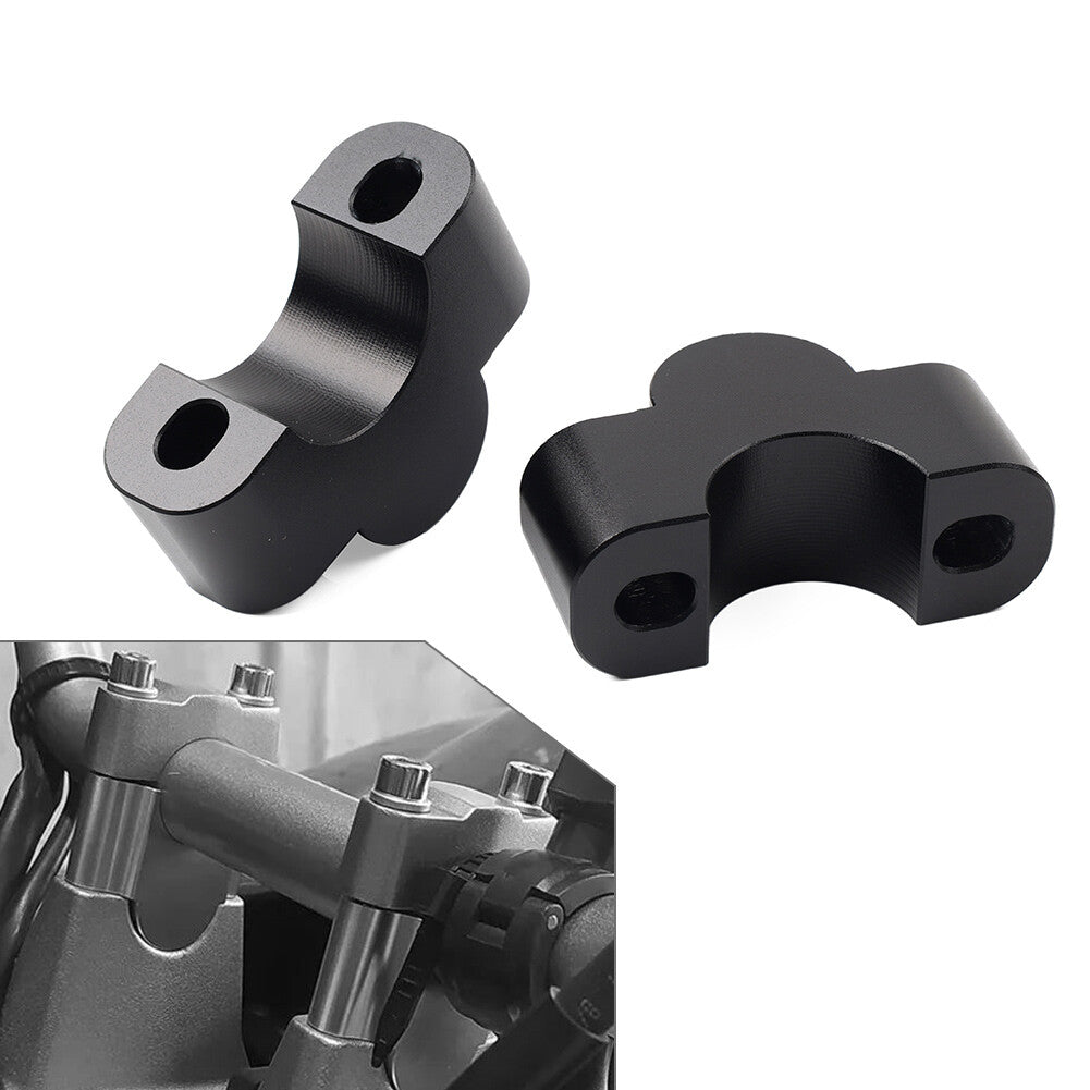 Black Handlebar Riser Lift Kit Clamps 1 Bar 25mm Height for Honda for Kawasaki