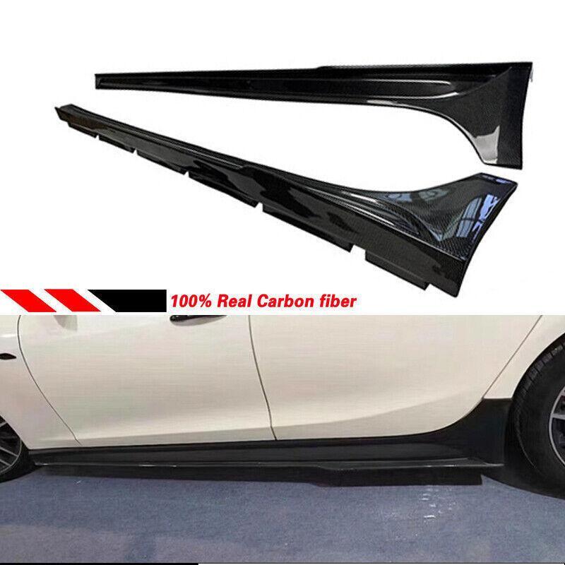 carbon fiber side skirts and side lip trims are suitable for Maserati Ghibli models from 2014 to 2019.