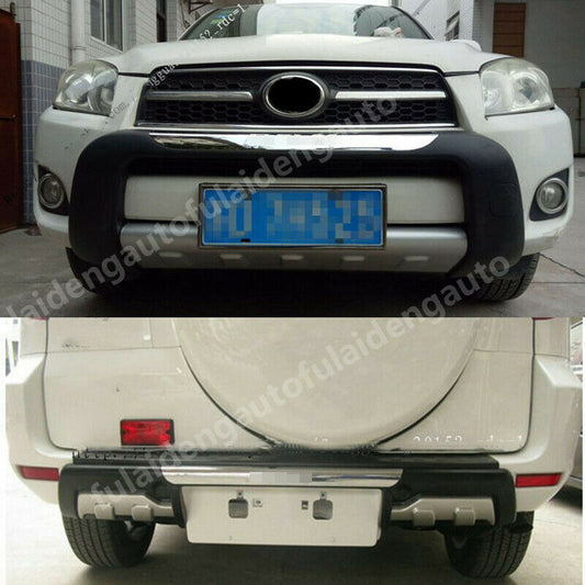 for Toyota RAV4 2009-2011 Front+Rear Bumpers Guards Skid Plate Protection Covers