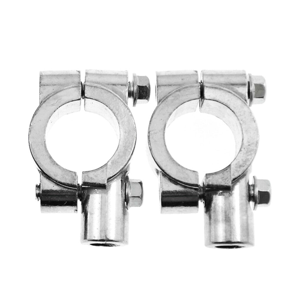 22MM 8mm Handlebar Mirrors Mount Holder Clamp Adaptor Motorcycle Chrome Pair UK