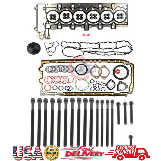 N54 Engine Gasket Seals Kit w/ HEAD BOLTS SET 11122165470 Fits for BMW N54 N55