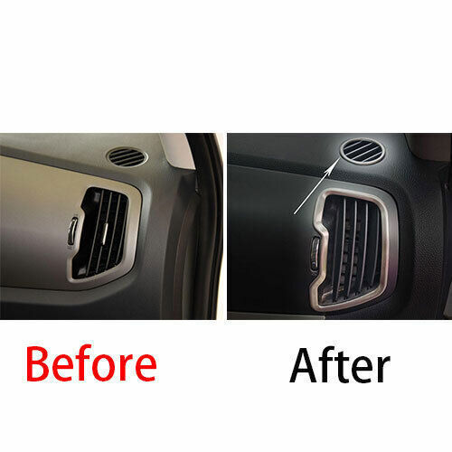 Instrument LR Air Outlet Vent Trim for Kia Sportage R 2011-2016 Silver Steel