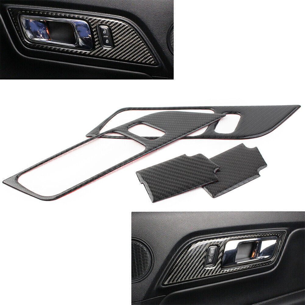 for Ford for Mustang 2015-2019 Car Interior Door Handle Frame Trim Sticker Decor