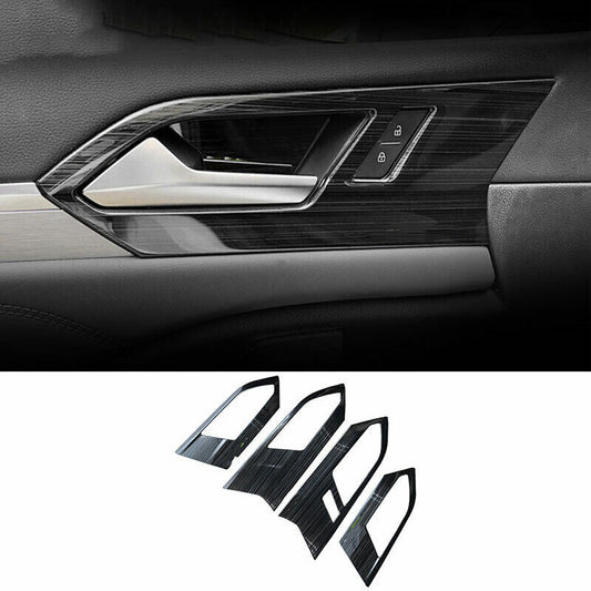for Volkswagen for Jetta Mk7 2019-2022 Steel Black Inner Door Handle Bowl Frame Trim