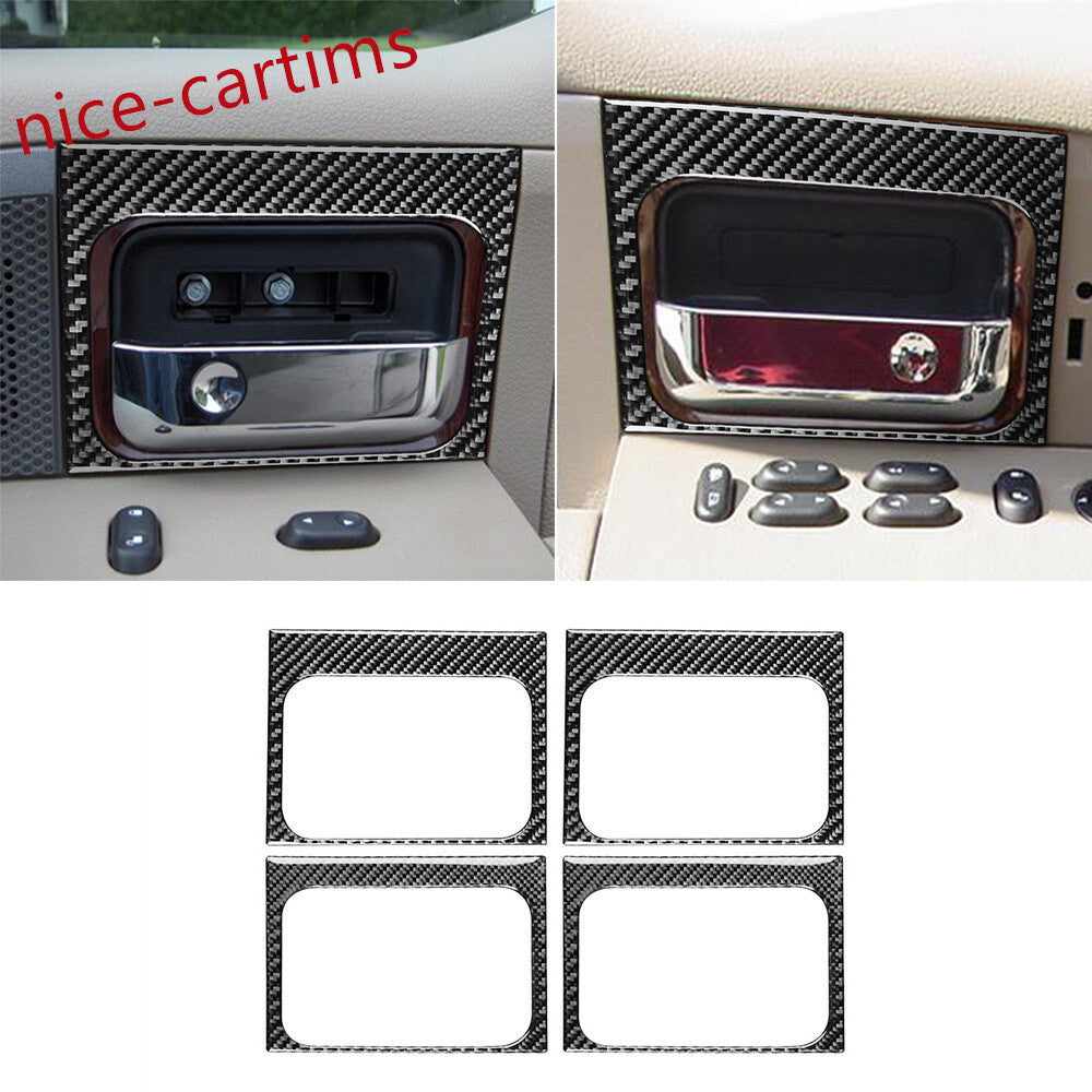 4¡ÁCarbon Fiber Interior Door Handle Bowl Panel Trim for Ford F-150 FX4 2004-2008