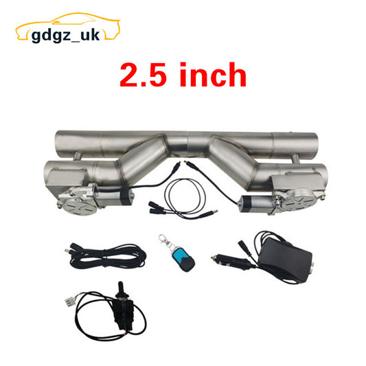 2.5 Double Electric Exhaust Valve Dual-flap Motor Manual SwitchRemote Control