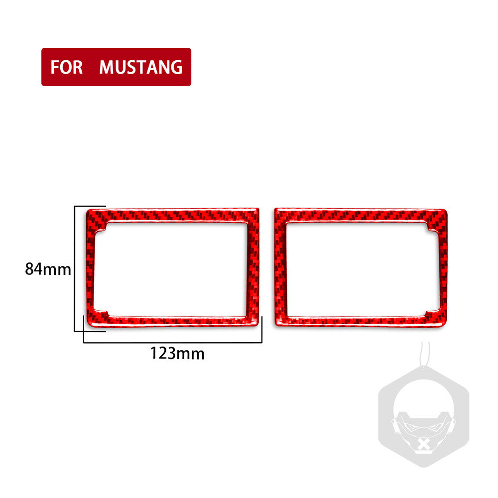 Red Carbon Fiber Inner Side Air Vent Outlet Cover Fit for Ford for Mustang 1996-2003