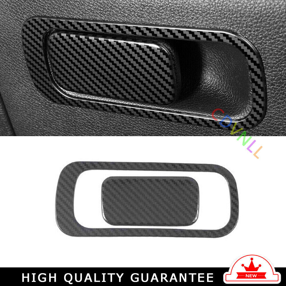 for Co -Pilot Storage Box Handle Sticker Cover Trim for Kia K5 2021-2022 Carbon Fiber