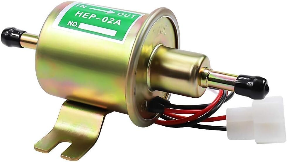 2Electric Fuel Pump for Lawn Mower Carburetor Gas Diesel Engine 2.5-4psi HEP-02A