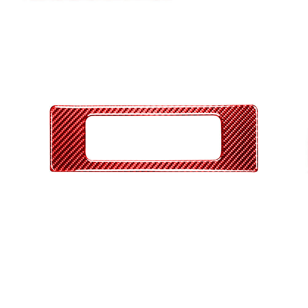 Car DVD Player Frame Panel Trim Cover Carbon Fiber for Nissan 350Z 2006-2009 Red