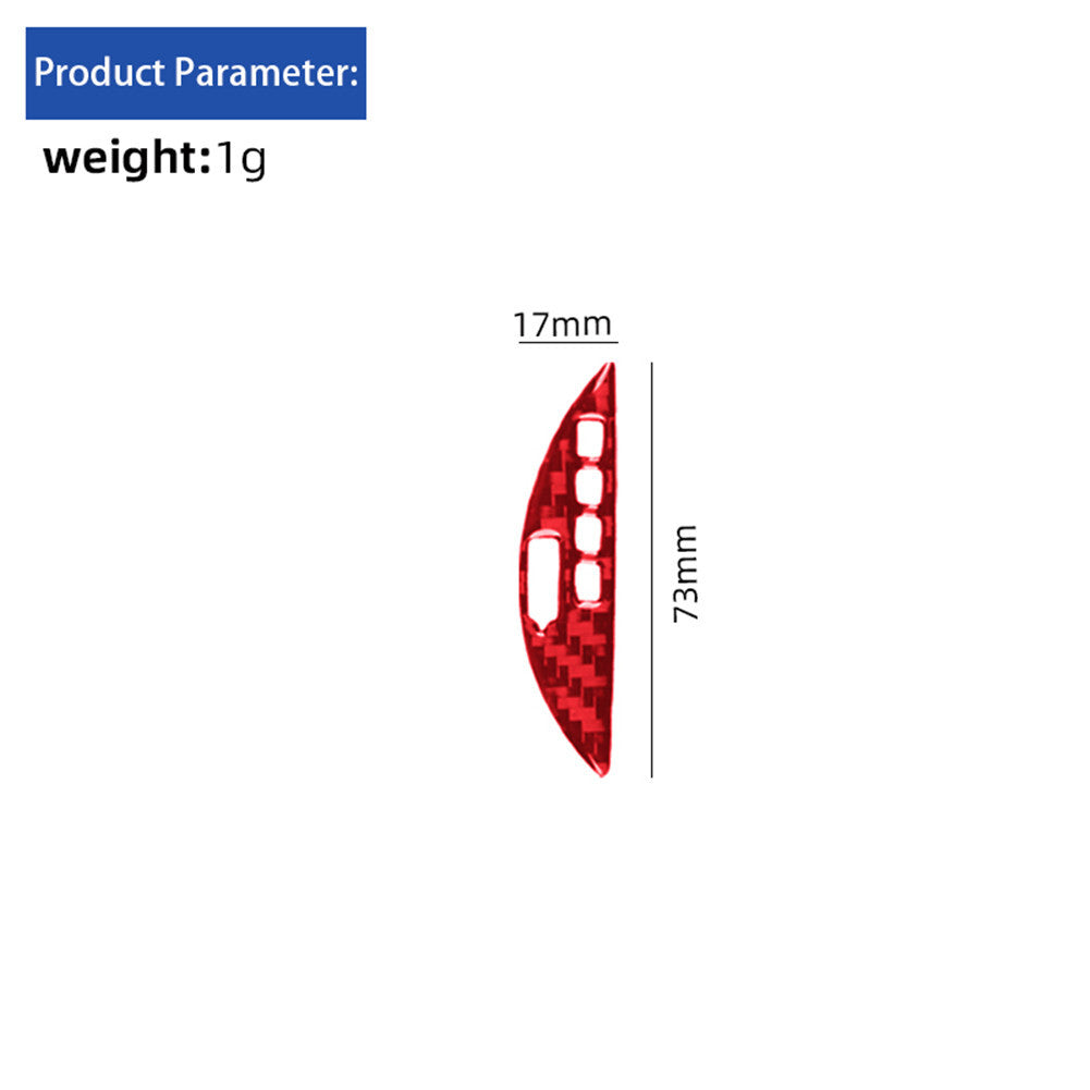 Red Carbon Fiber Gear Shift Control Panel for MINI Cooper 2007-2010