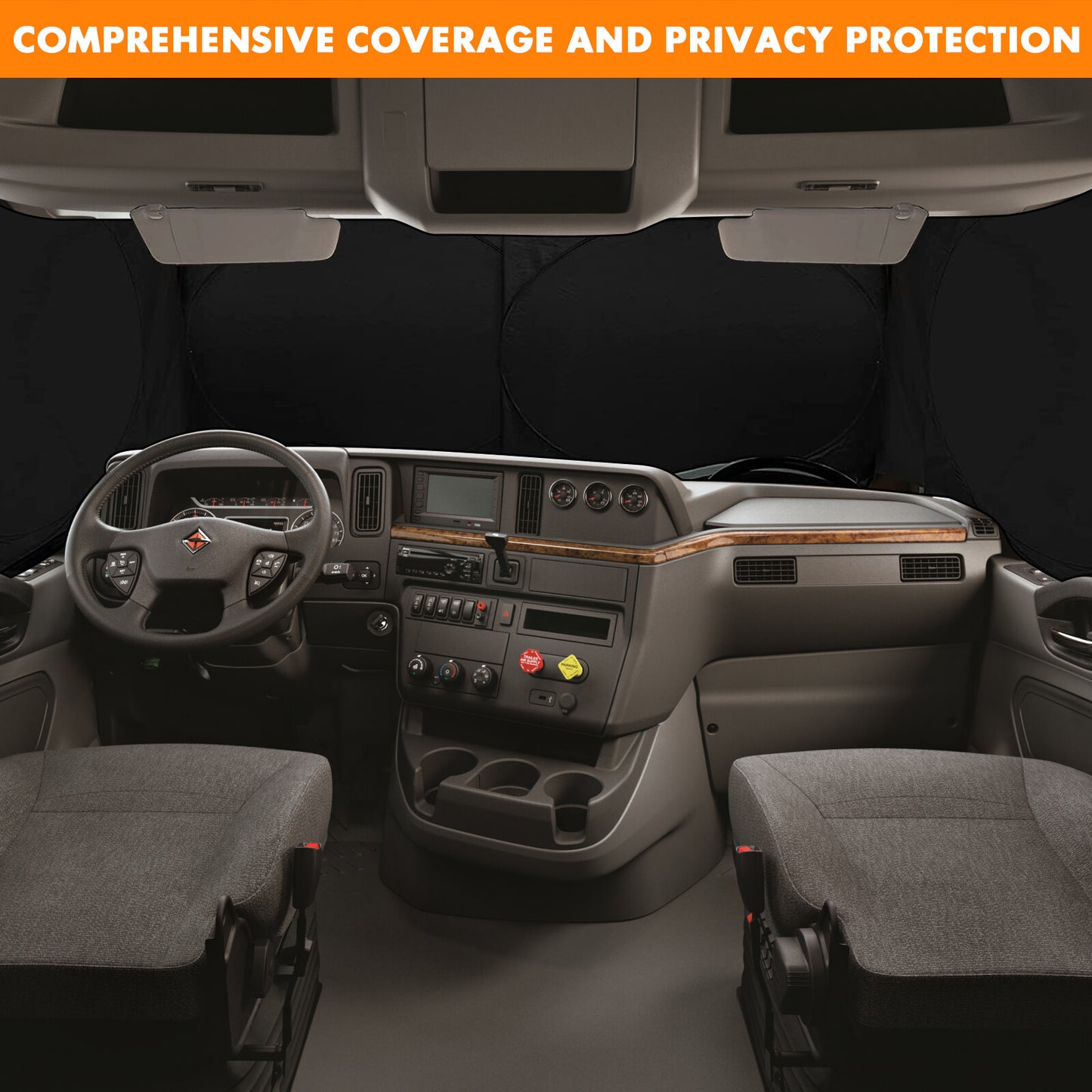 Extra Large Semi-Truck Windshield Side Window Sunshade Foldable UV Block Cover