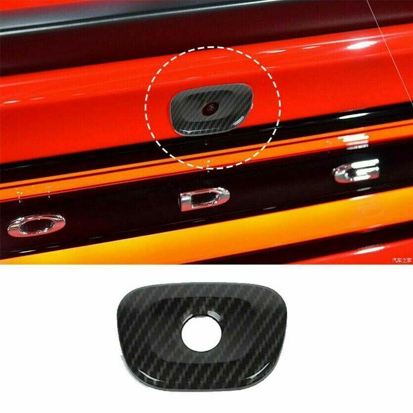 Rear tailgate camera cover trim border for Dodge Charger 2014 - 2018 Carbon Fiber