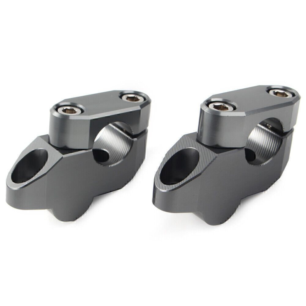 2pcs Motorcycle Handlebar Bar Extension Back Moved Up Handle Bar Riser Titanium