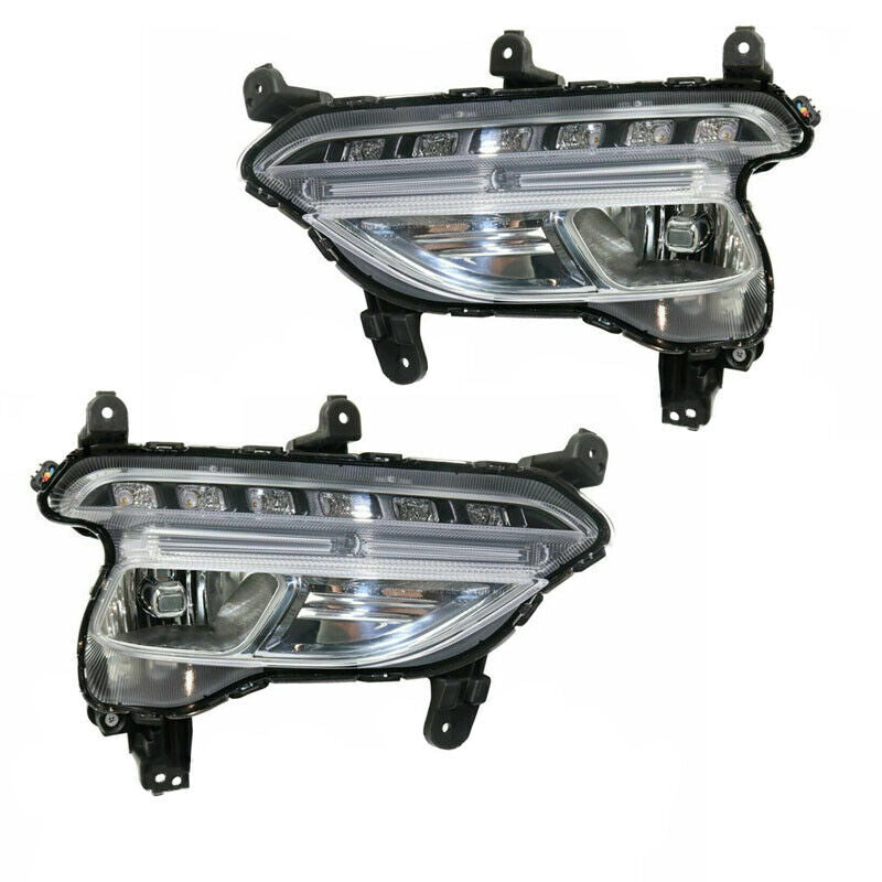 Pair For 2016-2018 for Hyundai Santa Fe Sport Front Fog Lamp Daytime Running Light