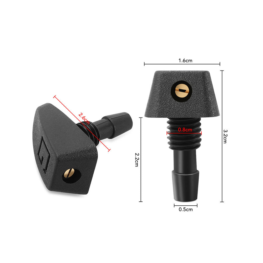 2x Car Window Windshield Wiper Washer Nozzle Water Spray Jet Sprinkler Universal