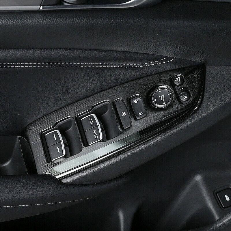 for Honda Accord 10th 18-2022 Black Titanium Window Lock Lift Panel Frame Trim