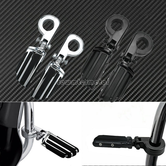 1 to 1 1/4 Highway Foot Pegs Footrest Engine Guard Clamp Short Mounting Kit