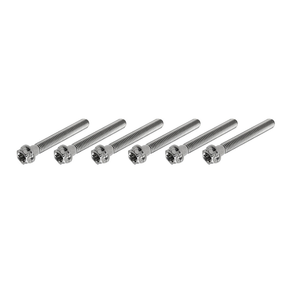 6pcs Bolts Torx Head Flange Screws M6x60mm For Motorcycle Bike Silver