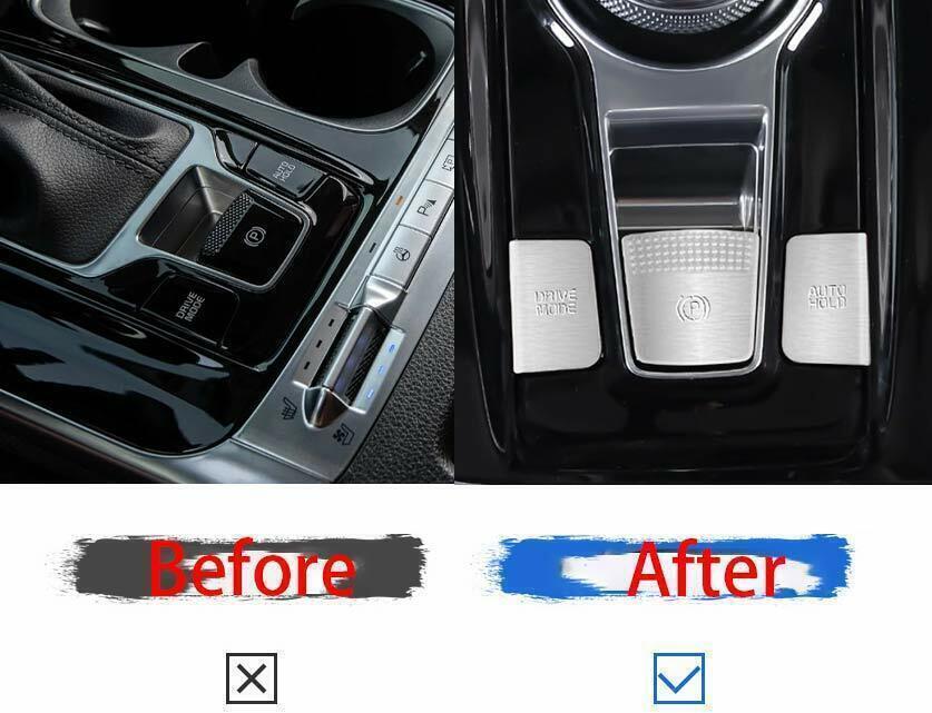 Center Console Button Switch Cover 3 for Kia Carnival 2022-2023 Silver Aluminum