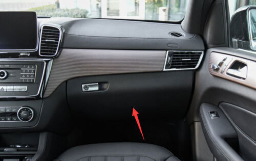 1P for Co -Pilot Anti-Kick Panel Decor Trim Brown Wood Grain for Benz GLS GLE 2016-19