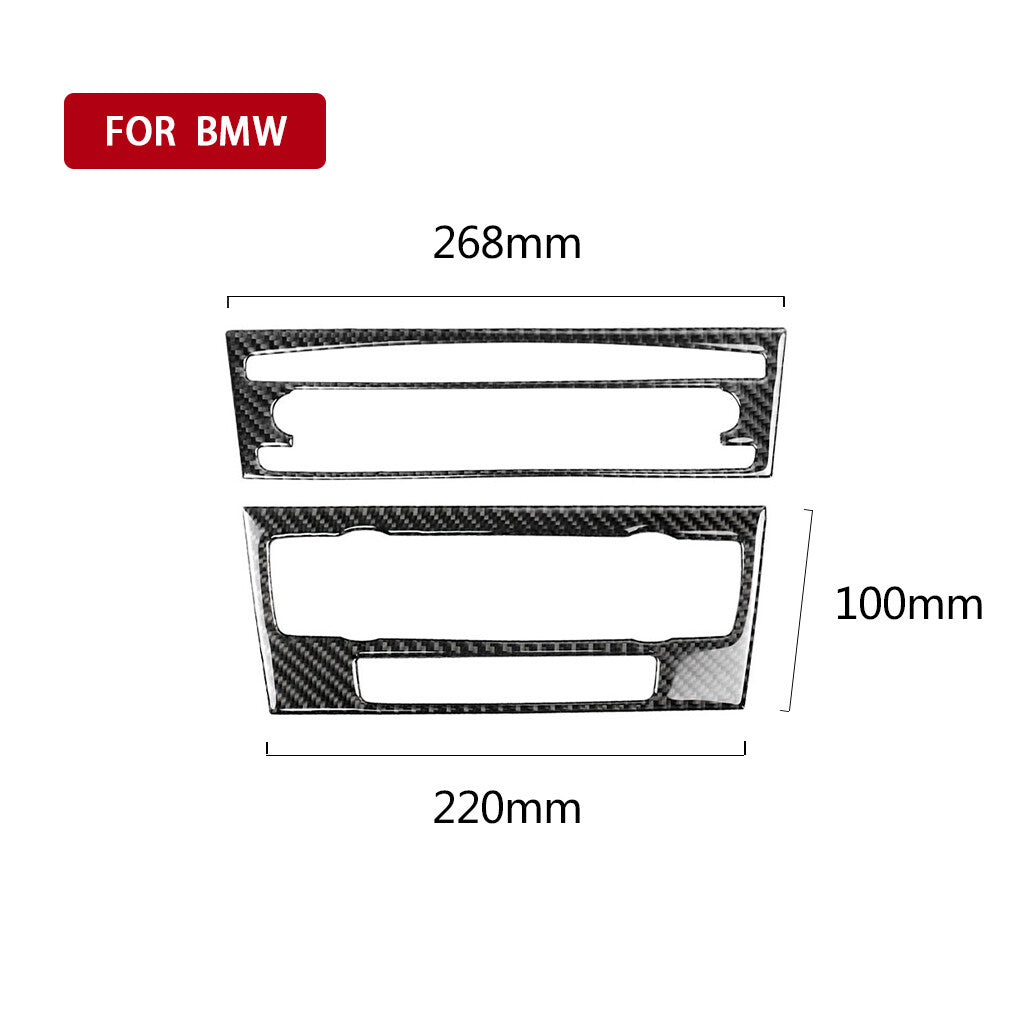 Carbon fiber CD control panel for air conditioning trim for BMW E90 3 series 2005-12