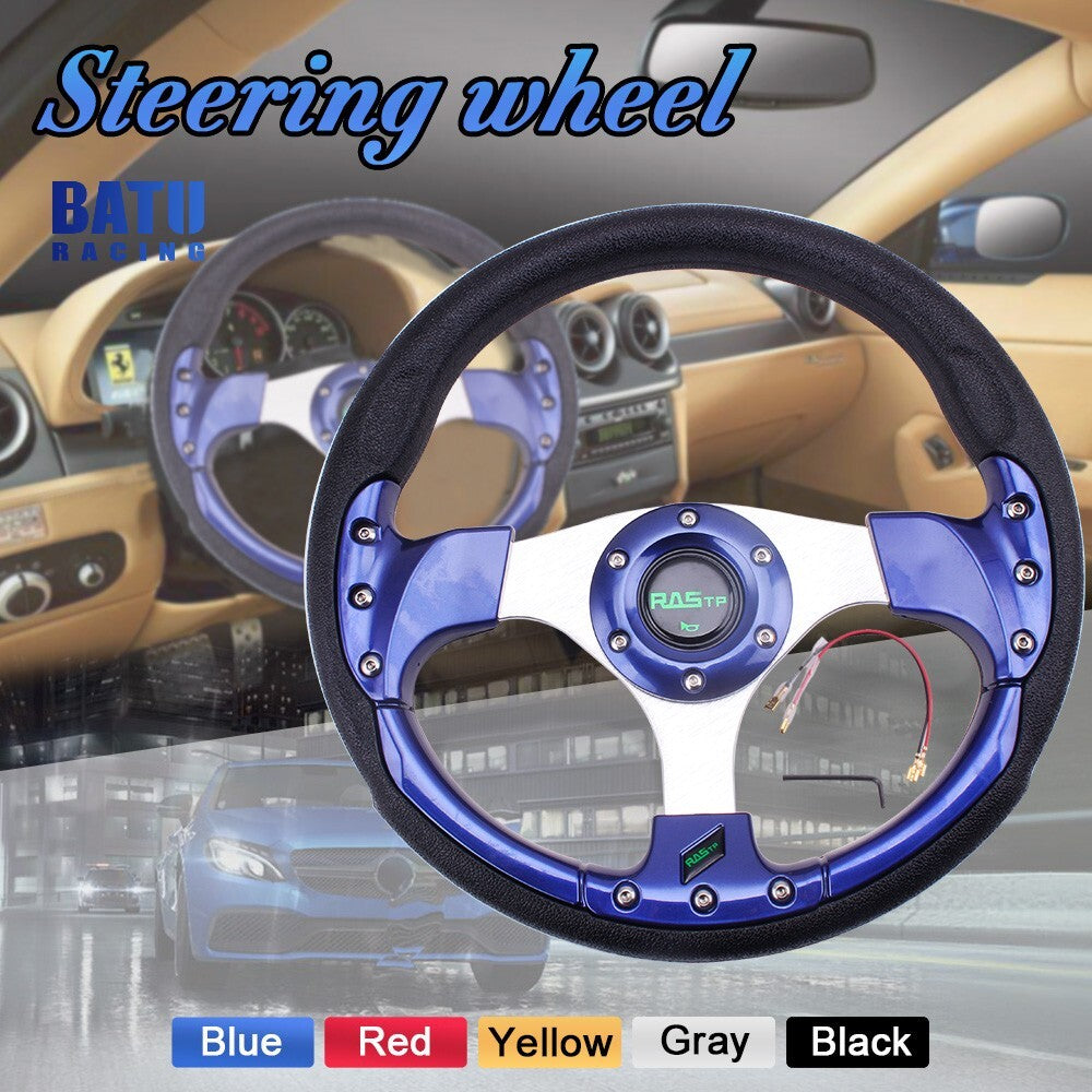 Universal Blue 13 320mm 6-holes Aluminum Steering Wheel for Racing Car for Golf Car