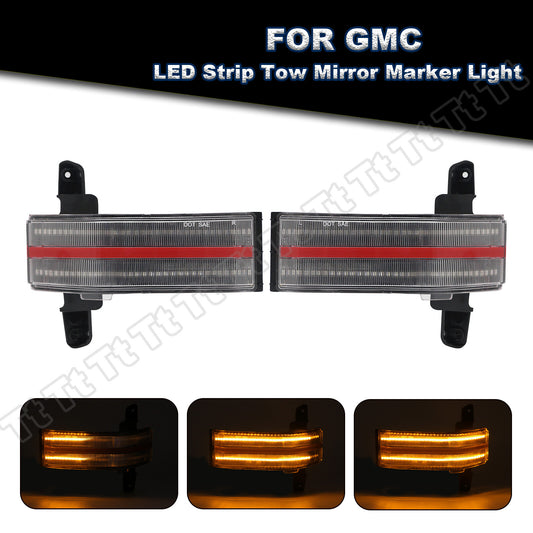 Sequential LED Side Mirror Lights for 14-18 for Chevrolet Silverado for GMC for Sierra 1500 2500