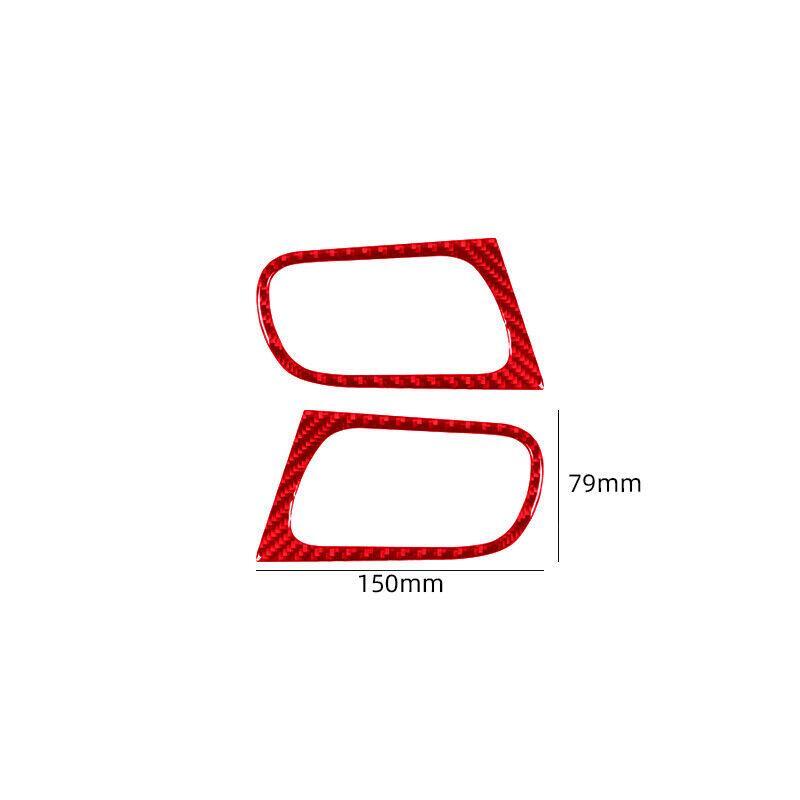 for infiniti G37 2010-13 Red Carbon Fiber Rear Inner Door Handle Cover Trim 2PCS