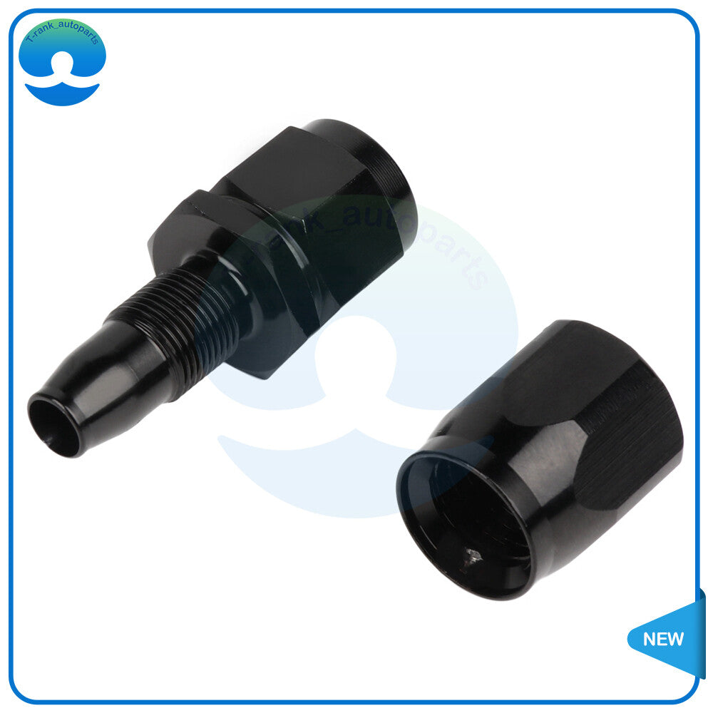1PC Universal Straight AN6 -6AN Swivel Hose End Fitting Adaptor Black For Fuel