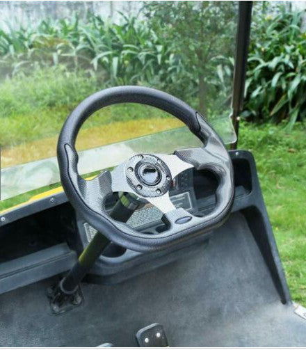 For Club car for DS 12.5 for Golf Cart Steering Wheel Accessories+Silver Adapter