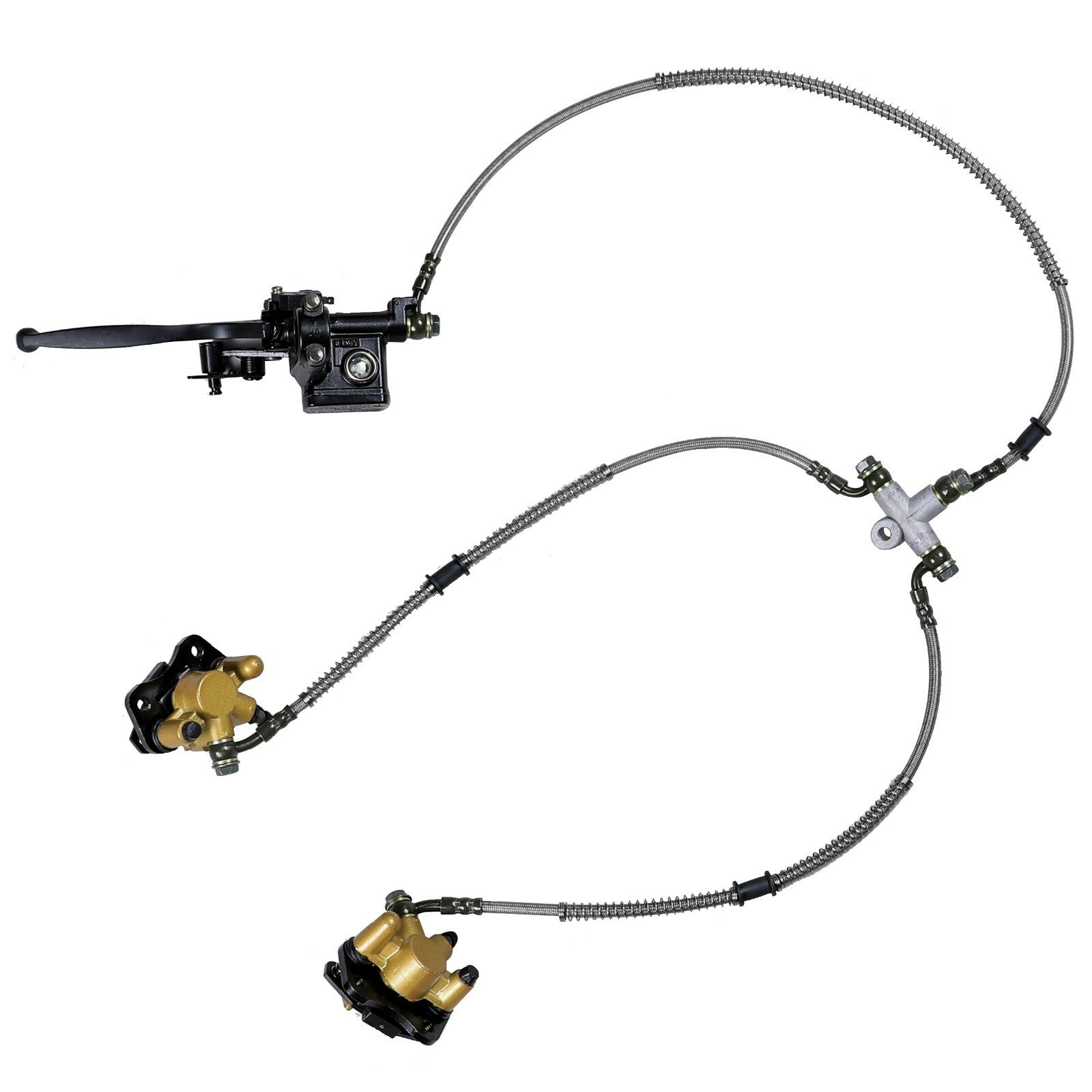 Hydraulic Twin Disc Brake Caliper Cylinder Quad ATV Go Kart Drift Trike Buggy