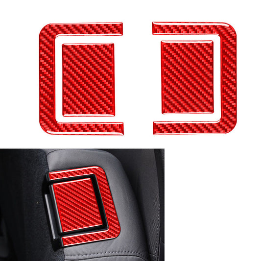 Rear for Seat Adjustment Panel Cover Trim Fit for Toyota Tundra 2014-2021 Red Auto 4Pcs