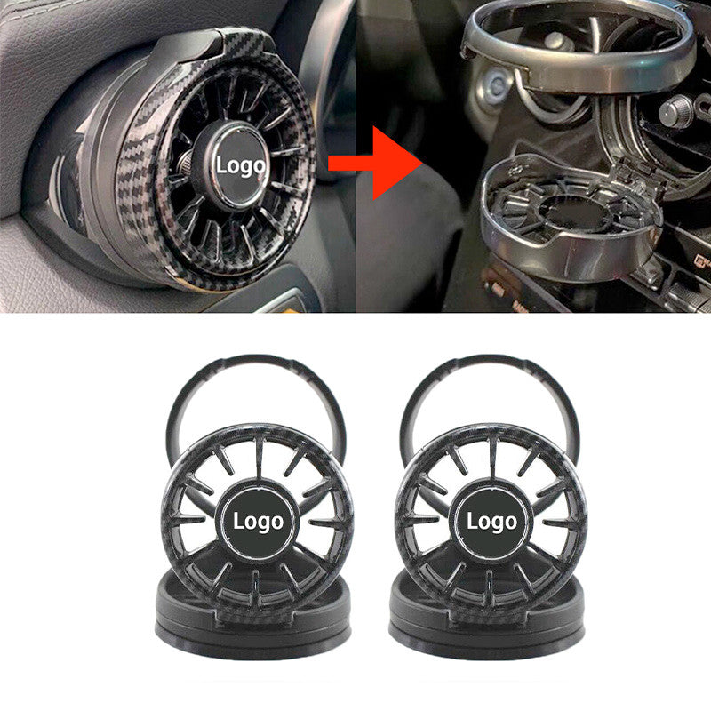2Pcs Carbon Fiber Air Outlet Cup holder for Mercedes-Benz C/GLC-Class C200L W205